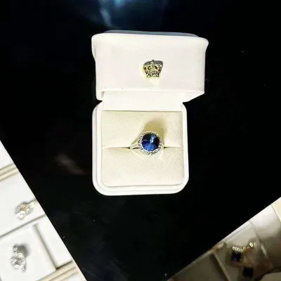 4 pcs Fashionable Classic Blue Stone Necklace Set